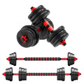 5-44lbs Adjustable Dumbbell to Barbell Set, Anti-Slip Grip, Versatile Home Gym Fitness Strength Training Barbell Weight Plates